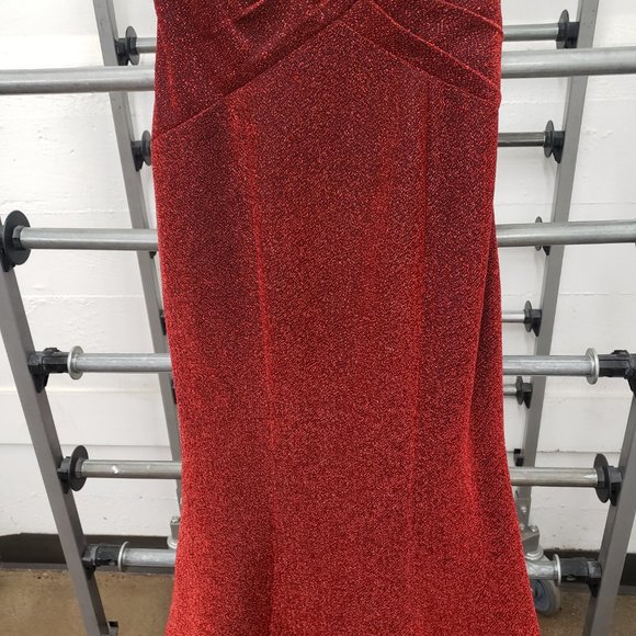Ellie Wilde Sparkly Red Prom Dress - Picture 6 of 12